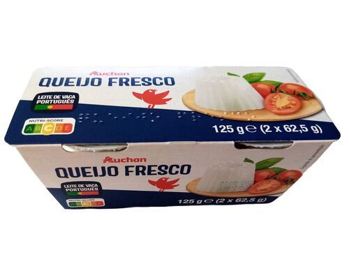 QUEIJO FRESCO AUCHAN NATURAL 2X62.5G