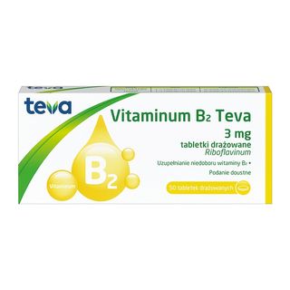 Vitaminum B2 Teva, 3 mg, tabletki drażowane, 50 szt.