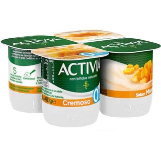 Activia 0% Cremoso Sabor Mango Danone, Pack 4X120 Gr. (16820672)