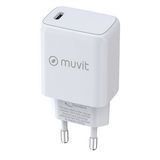Cargador De Pared Muvit Usb-C Pd 3A 25W Blanco (8426801172050)