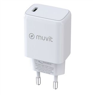 Cargador De Pared Muvit Usb-C Pd 3A 25W Blanco (8426801172050)