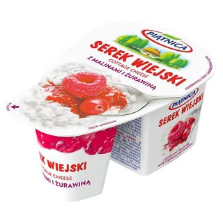 Piątnica Serek wiejski z malinami i żurawiną 150 g
