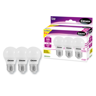 CEGASA Bombilla Led E27 5W-4.000K Luz Blanca 3U Cegasa