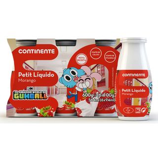 Iogurte Líquido Petit Morango Infantil Continente (emb. 600 gr (6 un))