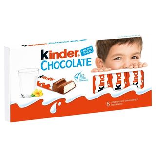 Kinder Chocolate Batonik z mlecznej czekolady z nadzieniem mlecznym 100 g (8 sztuk)