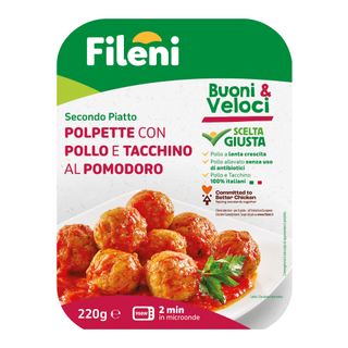 Fileni Polpette Di Pollo E Tacchino Al Pomodoro 220g