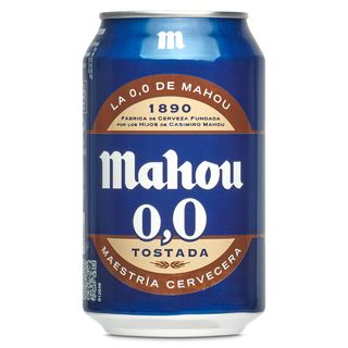 Cerveza Tostada 0,0% Alcohol Mahou Lata 33 Cl