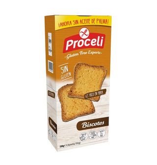 Biscotes Proceli Sin Gluten 12 Uds. 150 G