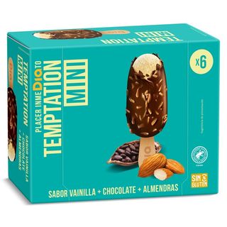 Helado Mini Bombón Chocolate Almendrado 6 Uds. Temptation Caja 216 Gr.