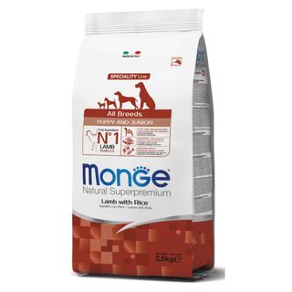 Monge natural superpremium puppy e junior all breeds con agnello 2.5kg