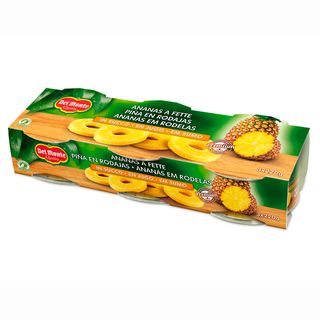 Del Monte piña en rodajas en su jugo pack 3 x 220 g