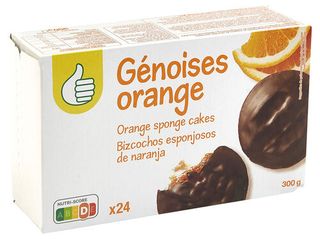 BOLACHA RECHEADA POLEGAR LARANJA COB.CHOCO.PRETO 300G #