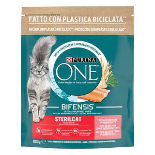 Comida Gato Esteriliz Salmon-Trigo One 800Gr