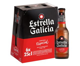 Cervezas Estrella Galicia Especial 6 Botellines de 25 Cl.
