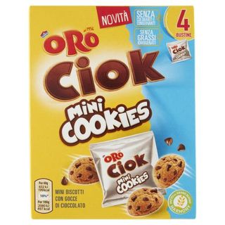 Oro Ciok Mini Cookies, Mini Biscotti Con Gocce Di Cioccolato - 160G - 151351