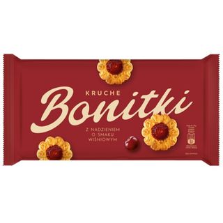 Bonitki Kruche ciasteczka z nadzieniem wiśniowym, 300 g