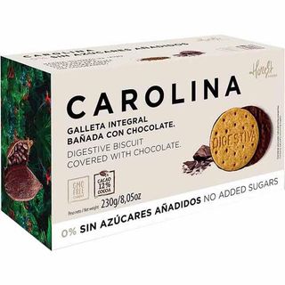 Galleta Choco Sin Azúcar Digestive Integral Carolina, Caja 230 G (24078933)