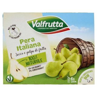 Valfrutta Pera Italina Succo e polpa di frutta 6 x 200 ml