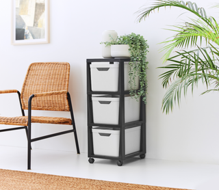 Cassettiera 3Cassetti X 16Lt Con Ruote Jive Bianco 38,5X28,6X37,9 Cm