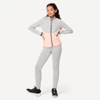 Chándal niña niño Domyos S500 gimnasia deportiva gris coral pastel.149 159cm12 13A Gris