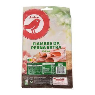 AUCHAN Fiambre da Perna Extra Fatias 200 g