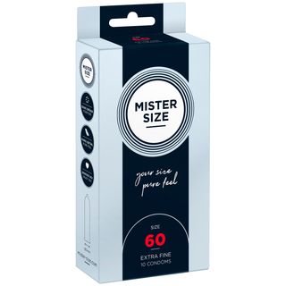 Condones Mister Size 60, paquete de 10