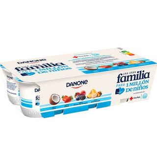 Yogur Danone Macedonia-Fresa-Coco-Frutos Del Bosque 8 Uds.