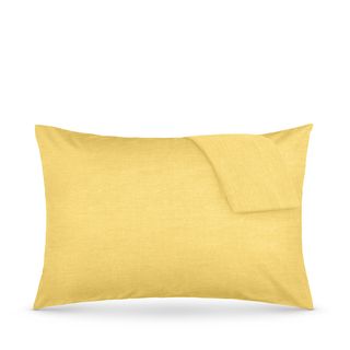 Coppia federe cotone - giallo