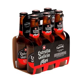 ESTRELLA GALICIA Cerveza Botellín Mini 200Ml, Pk-6