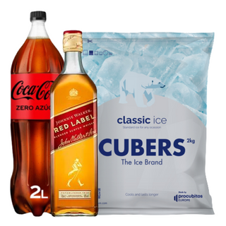 Pack Johnnie Walker Red + Coca-Cola Zero + Hielo
