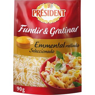 PRESIDENT Queso Emmental Rallado 90 G