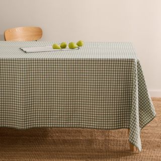 Mantel Algodón Reversible Grac Verde 8 Comensales