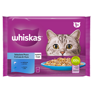 Comida Seleccion De Pescados Para Gatos Whiskas 85 G. Pack 4