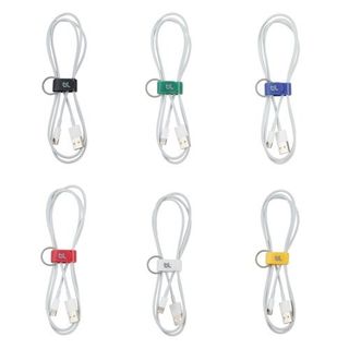 Set 6 Organizadores De Cables Bluelounge Cableties Multicolor (8886466091781)