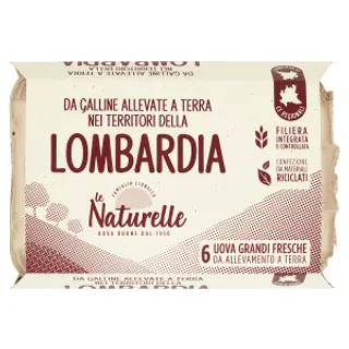 Naturelle Uova Regionali Lombardia Allevate A Terra x6 L cat.A