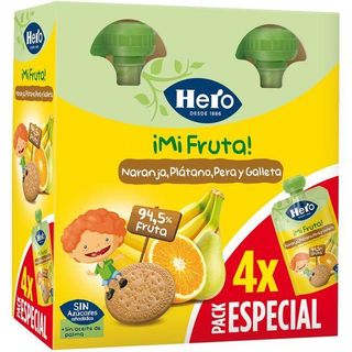 Bolsita De Naranja-Plátano-Galleta Hero, Pack 4X100 G (23501448)