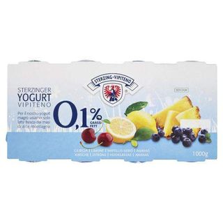 Sterzing Vipiteno 0,1% Grassi Yogurt Vipiteno Ciliegia Limone Mirtillo Nero Ananas 8 X 125 G