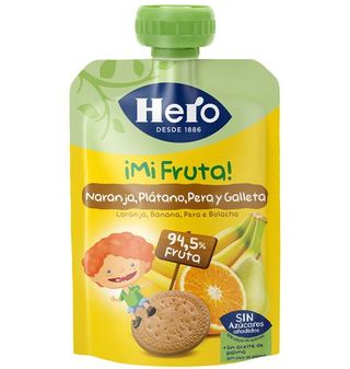 Pouche Hero Nanos Naranja, Plátano Y Galleta 100 G