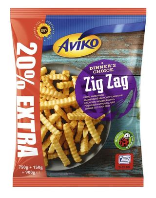 Aviko Zig Zag extra frytki karbowane 750 g + 150 g
