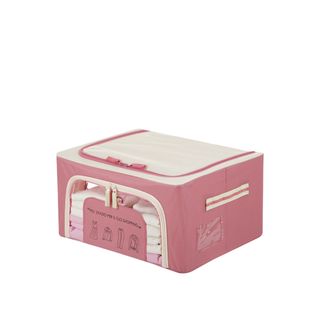 Scatola armadio 40x20x30 cm doppia cerniera e scritta - malva