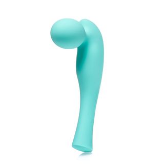 stymulator typu poprzeczna różdżka, stymulator z masażerem strefy g, łechtaczki i całego ciała ze średnia główką ø 4,5 cm, wkładane 5,3 cm