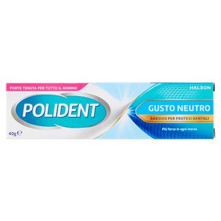 Polident gusto neutro adesivo protesi dentiera con tenuta giornaliera senza aromi artificiali 40 gr