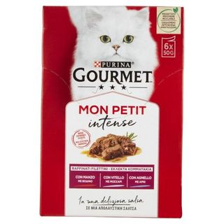 Purina Gourmet Mon Petit Filettini Intense Cotti In Salsa (Manzo / Agnello / Vitello) 6X50G - 749629