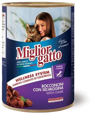 MIGLIOR GATTO BOCCONCINI CON SELVAGGINA 400G MOR1213