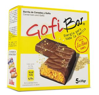 La Piña gofibar 6 barritas de cereales y gofio 150 g