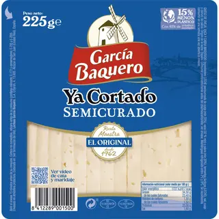 Queso Mezcla Semicurado Ya Cortado, Envase 225 G