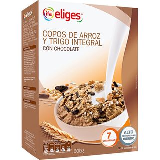 ELIGES Copos De Arroz Y Trigo Integral Con Chocolate 500G