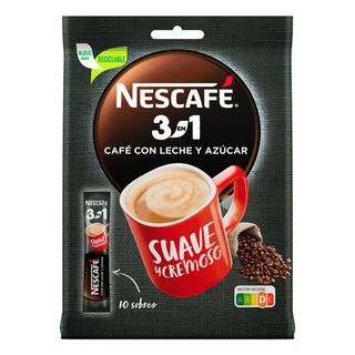 Nescafé café soluble 3 en 1 estuche 10 sobres