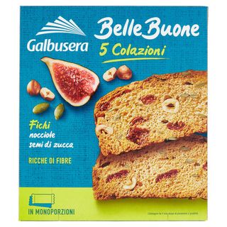Galbusera BelleBuone 5 Colazioni Fichi nocciole semi di zucca 5 x 40 g - 8002190006338
