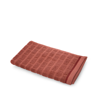 Asciugamano viso ospite cotone Pop Corn Brick - malva scuro